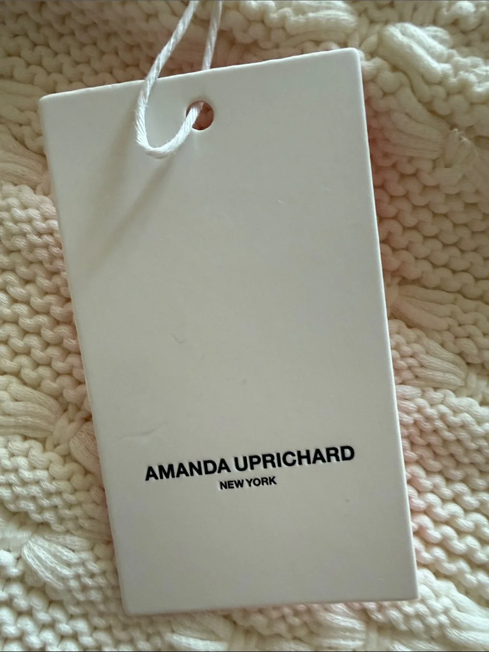 Amanda Uprichard Cream Textured Fringe skirt